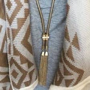 Jacqueline Tassel Lariat Necklace